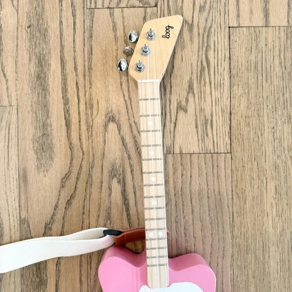 Loog Mini Pink Toy Guitar For Kids - Picture 2 of 5